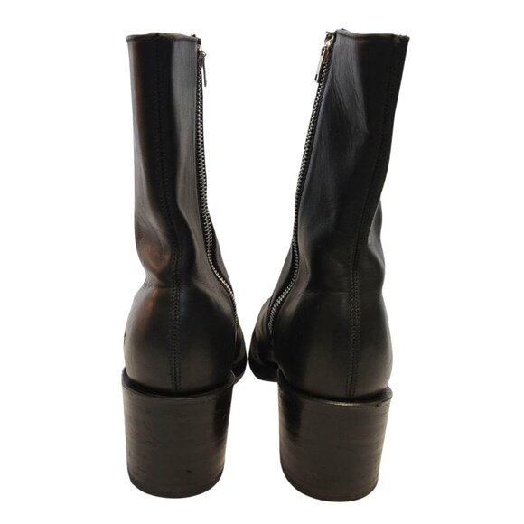 FRYE Campus Short Boot Black Leather Western Cowgirl Moto - Picture 5 of 10